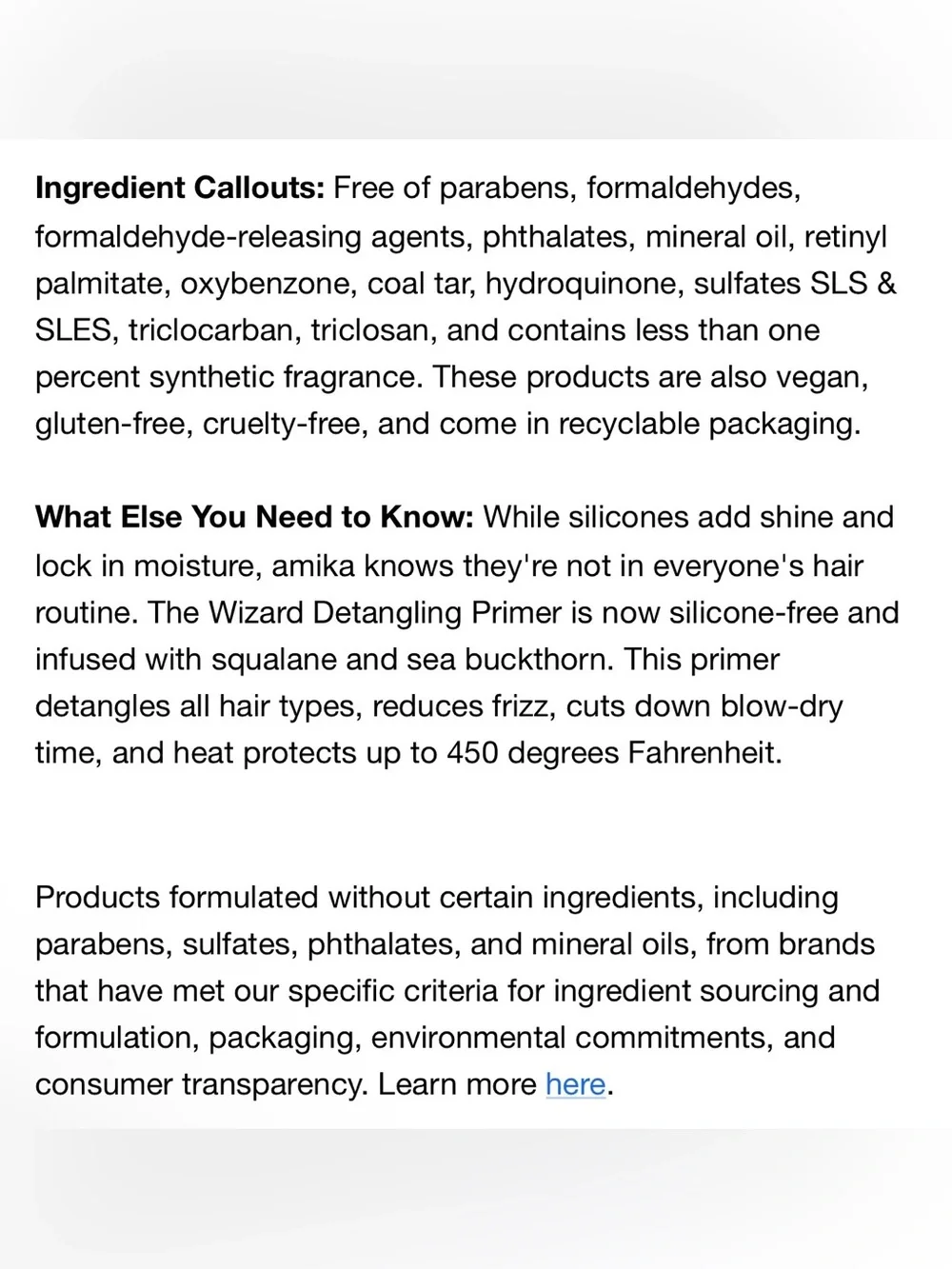 amika The Wizard Detangling Hair Primer